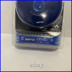 Sealed New SONY Walkman D-NE005 Blue Portable MP3/CD Player LCD Display Rare