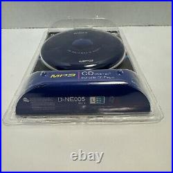 Sealed New SONY Walkman D-NE005 Blue Portable MP3/CD Player LCD Display Rare