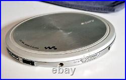 Slim Sony D-EJ955 Silver CD Walkman+ACCESSORIES, working Collectable