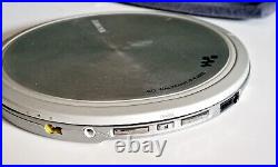 Slim Sony D-EJ955 Silver CD Walkman+ACCESSORIES, working Collectable