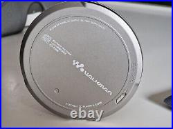 Slim Sony D-EJ955 Silver CD Walkman+ACCESSORIES, working Collectable