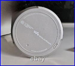 Slim Sony D-EJ955 Silver CD Walkman+ACCESSORIES, working Collectable