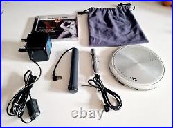 Slim Sony D-EJ955 Silver CD Walkman+ACCESSORIES, working Collectable