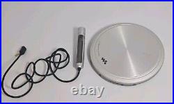 Slim Sony D-EJ955 Silver CD Walkman+ Case & Accessory, working Collectable