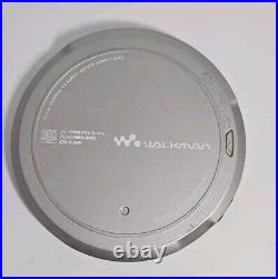 Slim Sony D-EJ955 Silver CD Walkman+ Case & Accessory, working Collectable