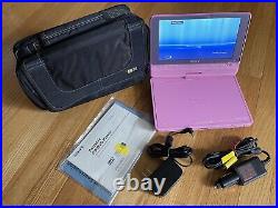 Sony 8 DVP-FX810 PINK, 8 Screen Portable DVD CD Player, NICE & Carry Bag, RARE