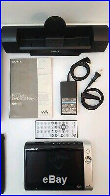 Sony CD/DVD Walkman D-VE7000S Portable DVD Player, Storage Cases, & Accessories
