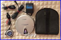 Sony CD Walkman D-E01 Portable CD Player Tested Working with AC Adapter Case