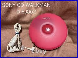 Sony CD Walkman D-EJ002 Portable Music Player with Earphones Remote Control