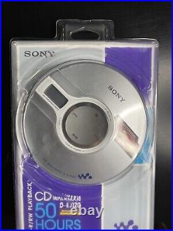 Sony CD Walkman D-EJ120 Silver Unopened Sealed package With headphones Nice Clean