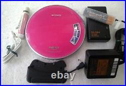 Sony CD Walkman D-NE730-P Pink Portable Player ATRAC MP3 Mega Bass Japan Tested