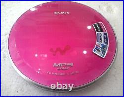 Sony CD Walkman D-NE730-P Pink Portable Player ATRAC MP3 Mega Bass Japan Tested
