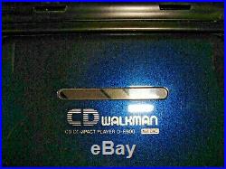 Sony CD Walkman Discman D-e900 Ac Adapter, Battery Pack, Remote & Earbuds Rare