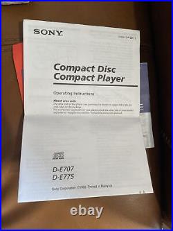 Sony CD Walkman Discman ESP2 Portable Personal CD Player (D-E775/SM)