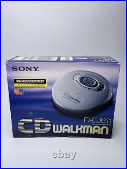 Sony CD Walkman G-protection D-EJ611 Blue CD Player (TESTED) (FREE SHIP)