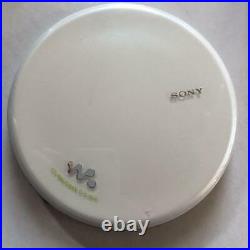Sony CD Walkman Model D-EJ800 Color White Portable Player With Accessories Used
