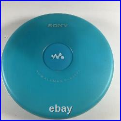 Sony CD Walkman Personal CD Player Blue (D-EJ001/L)- Tested Working