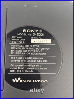 Sony CD Walkman Personal CD Player Silver (D-E221/SC)