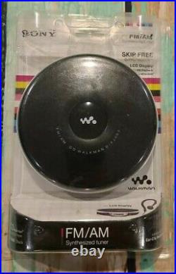 Sony CD Walkman with AM/FM Tuner D-FJ003 Black Skip Free LCD Display New Sealed