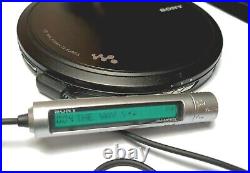 Sony CD walkman Slim portable cd player D-EJ955 Remote control Black rare model