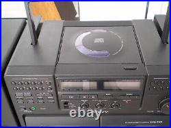 Sony CFD 740 boombox style portable CD player radio cassette, very clean