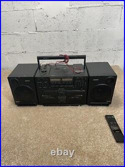 Sony CFD-770 Boombox Stereo CD Radio Mega Bass With Remote Tested working