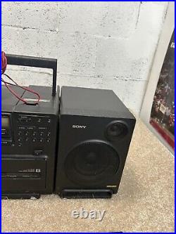 Sony CFD-770 Boombox Stereo CD Radio Mega Bass With Remote Tested working