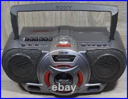 Sony CFD-G55 Cassette CD Player AM/FM Radio Boombox Power Drive Woofer TESTED