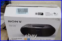 Sony CFD-S70 Portable CD Cassette Player AM/FM Radio Boombox Bluetooth TESTED