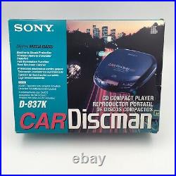 Sony Car Discman D-837K CD Player Digital Mega Bass New Open Box Vintage