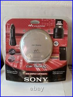 Sony Car Ready CD Player w Car Kit Model D-EJ368CK w Remote & More New Sealed