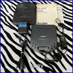 Sony Cd Disc Man D-321 Portable Player Original Vintage