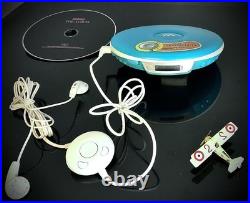 Sony Cd Player D-Ej002 Blue Portable Discman Serviced Fully Functional Classic