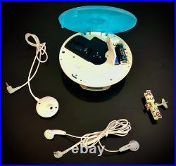 Sony Cd Player D-Ej002 Blue Portable Discman Serviced Fully Functional Classic