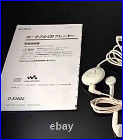Sony Cd Player D-Ej002 Blue Portable Discman Serviced Fully Functional Classic