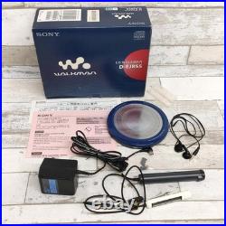 Sony Cd Walkman D-Ej855 Blue Portable Cd Player Shockproof Anti-Skip Personal