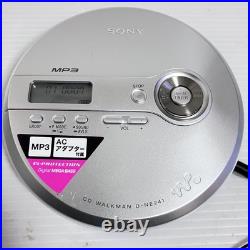 Sony Cd Walkman D-Ne241 Silver Portable Cd Player Personal Discman Audio Music