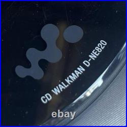 Sony Cd Walkman D-Ne820 Portable Cd Player Black Mp3 Playback Digital Mega Bass