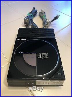 Sony Compact Disc Portable CD Player D-5A With AC Adapter AC-D50 Vintage 1984