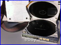 Sony D-10/D-100 Discman CD Player Portable CD Walkman Tragbaren Metal White