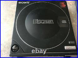 Sony D-10 Discman CD Player FOR PARTS/REPAIR bp-100 battery pack 2A