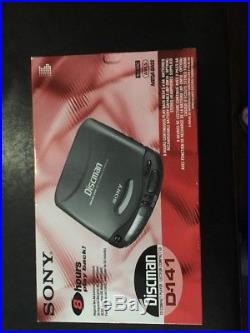 Sony D-141 DISCMAN CD Player with Headphones & AC Adapter Cord. AVLS MEGA BASS NIB