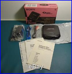 Sony D-141 Discman CD Player Original Headphones Ac Adapter Manual (new In Box)