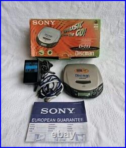 Sony D-181 Portable CD Compact Disc Player Discman Near Mint Boxed Rare