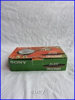 Sony D-181 Portable CD Compact Disc Player Discman Near Mint Boxed Rare