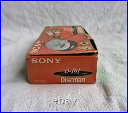 Sony D-181 Portable CD Compact Disc Player Discman Near Mint Boxed Rare