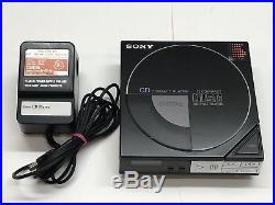 Sony D-5 Discman CD Player WithPower Supply Vintage 1985 USED Tested