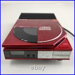 Sony D-50 AC-D50 set Portable Cd Player Red SUPER RARE POWERED ON