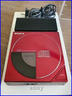 Sony D-50 Portable Cd Player Red Rare D-5