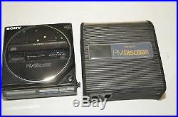 Sony D-55 FM CD Compact Player with Battery Pack EBP-380 & Case For Parts- AS IS